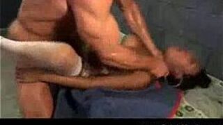 Sexy Black girl fucks in jail porn video